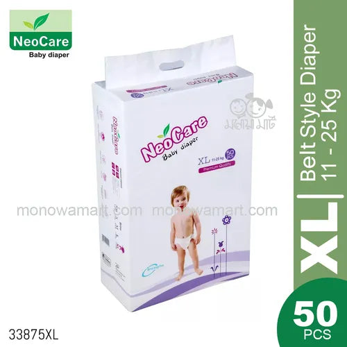 Neocare Premium BELT Baby Diaper XL (11-25Kg) - 50s